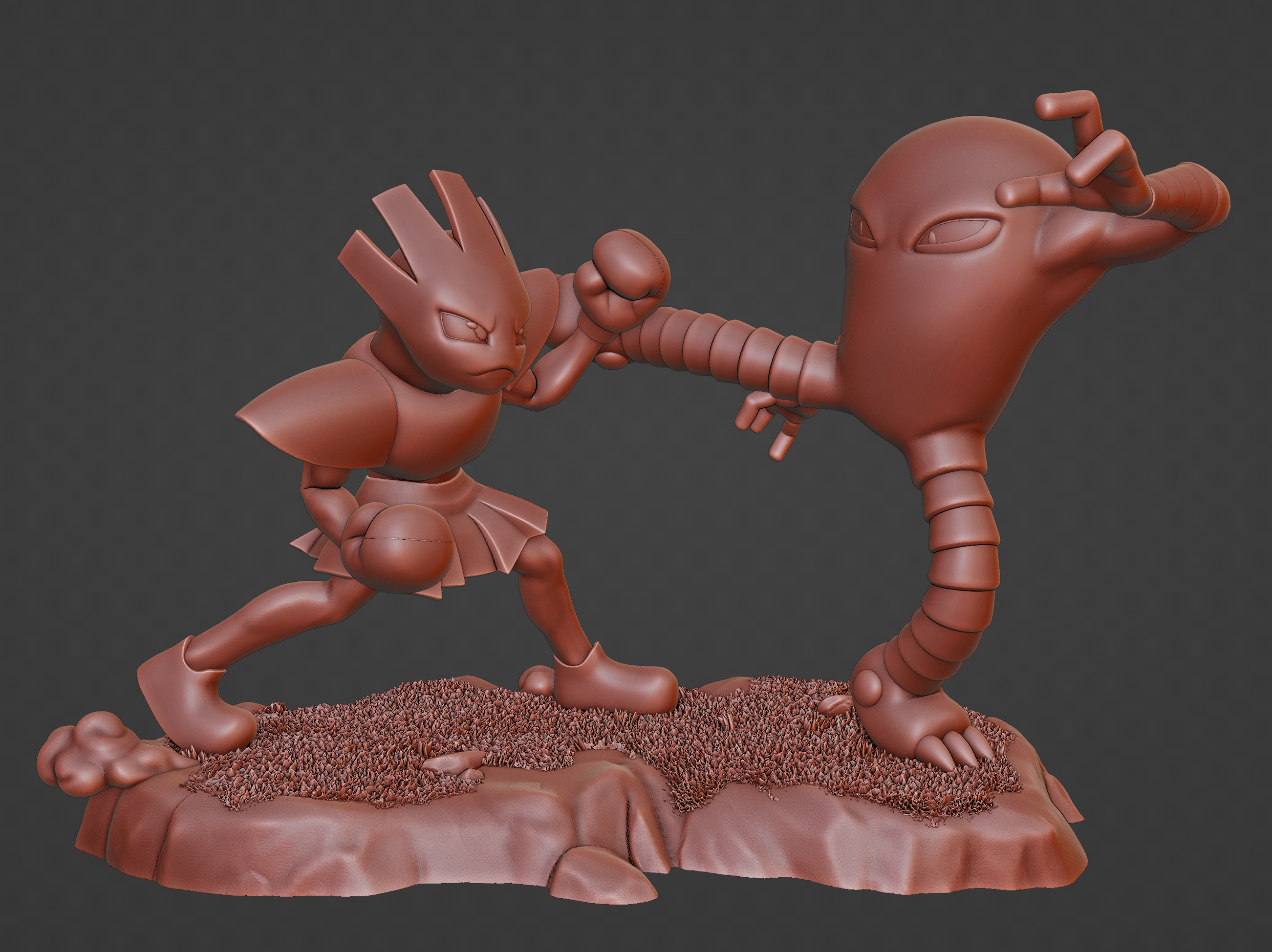 ArtStation - Hitmonlee vs Hitmonchan 3D Figure