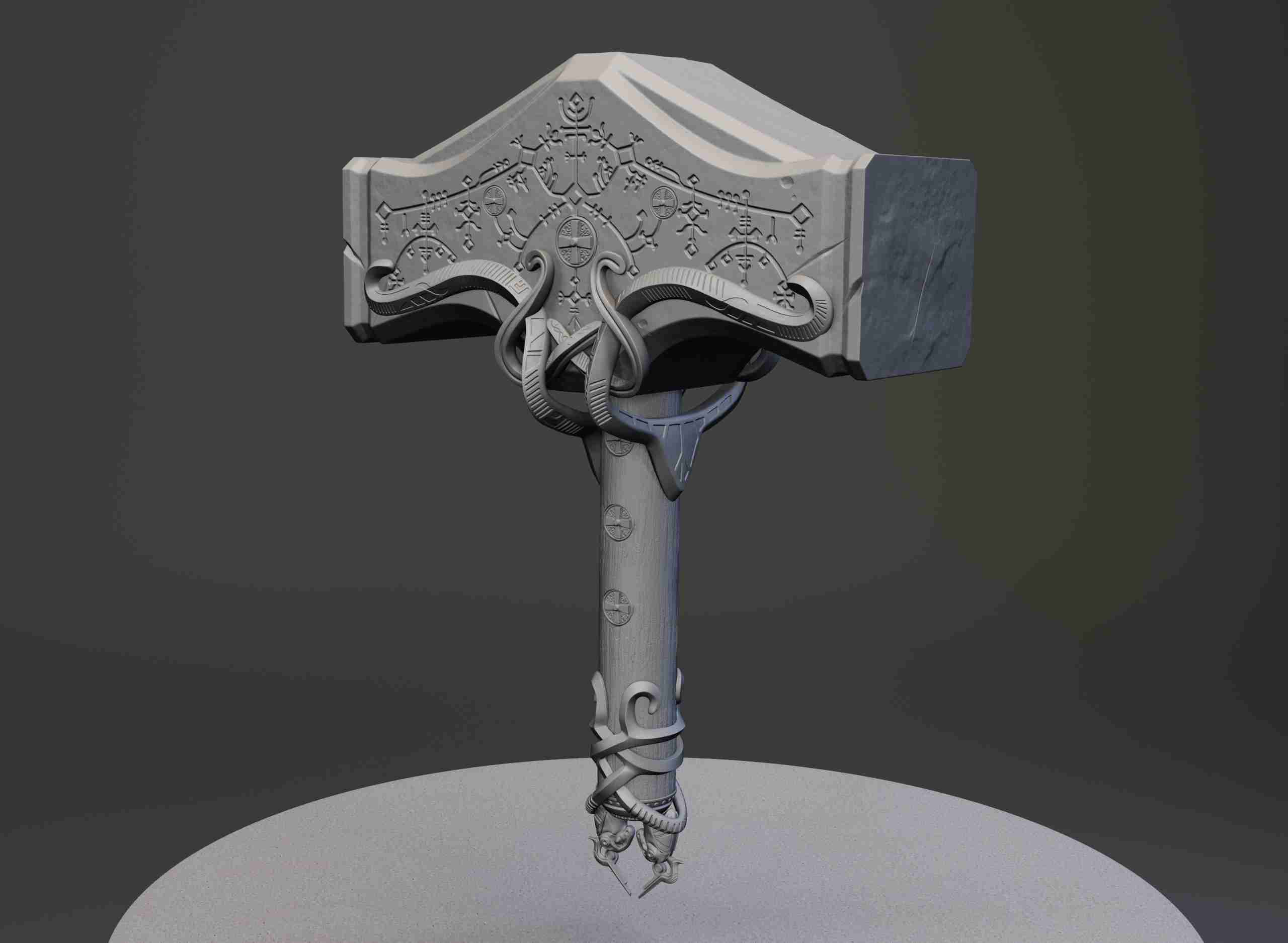 Thor Hammer - God Of War | 3D Print Model