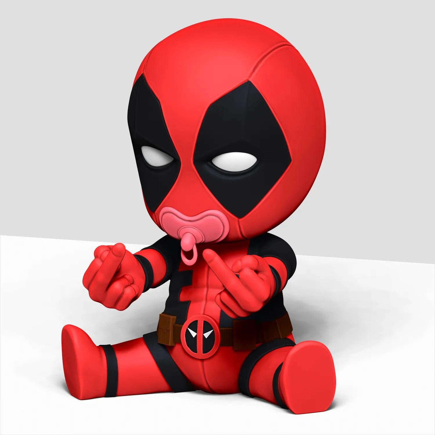 Baby Deadpool Middle Finger