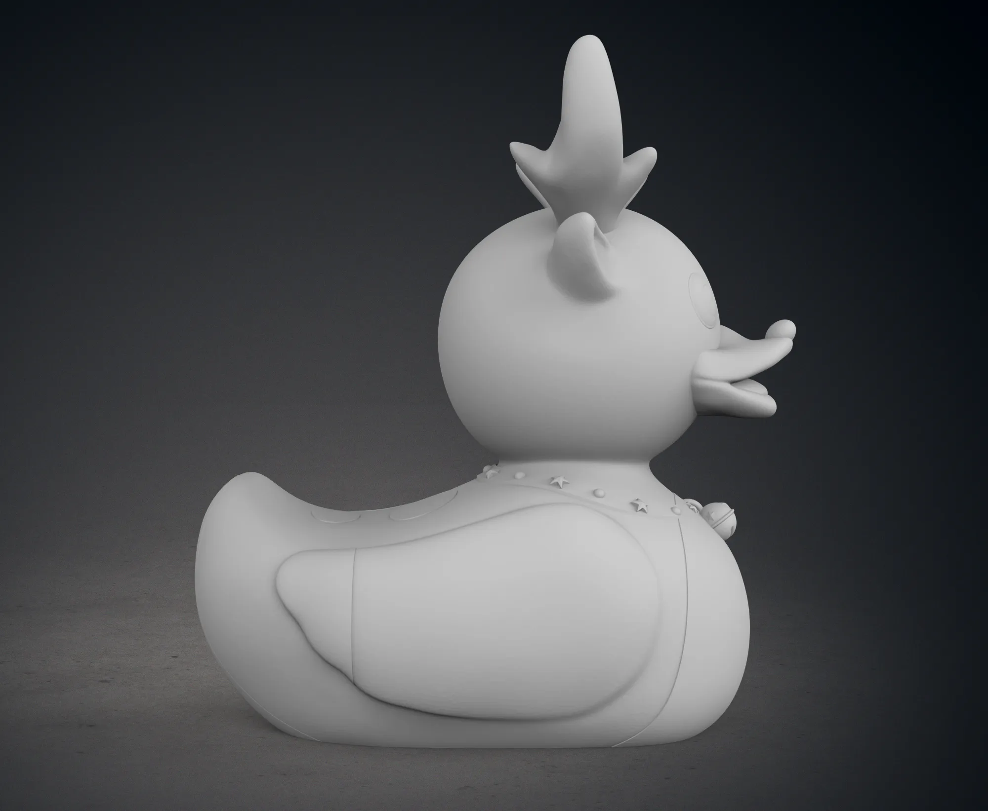 Cute Raindeer Rubber Duck with Christmas Bell