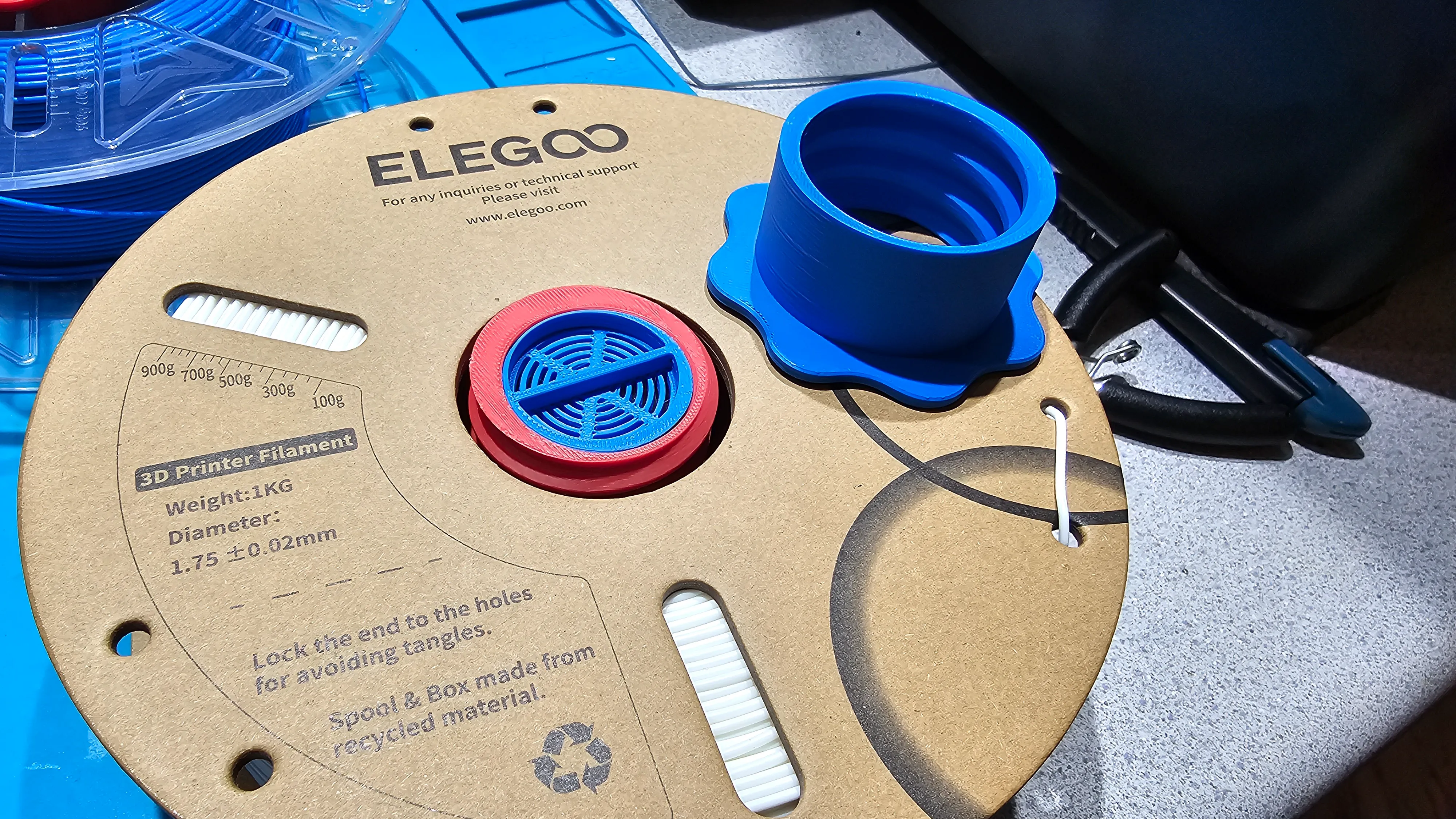 Silica Beads / Desiccant holder spool 53mm+ Spools
