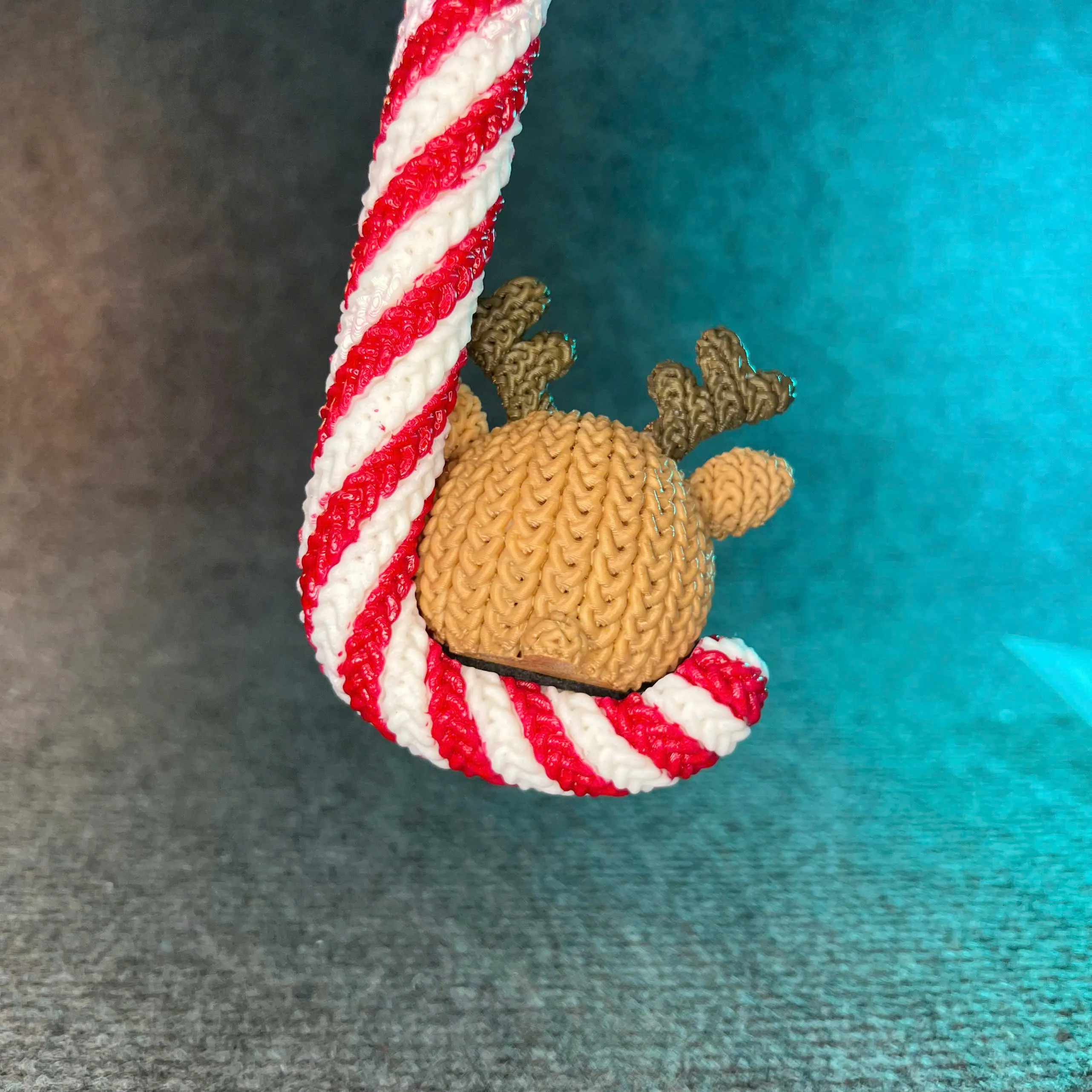 Deer and Candy Crochet - Knitted - Christmas Tree Decor