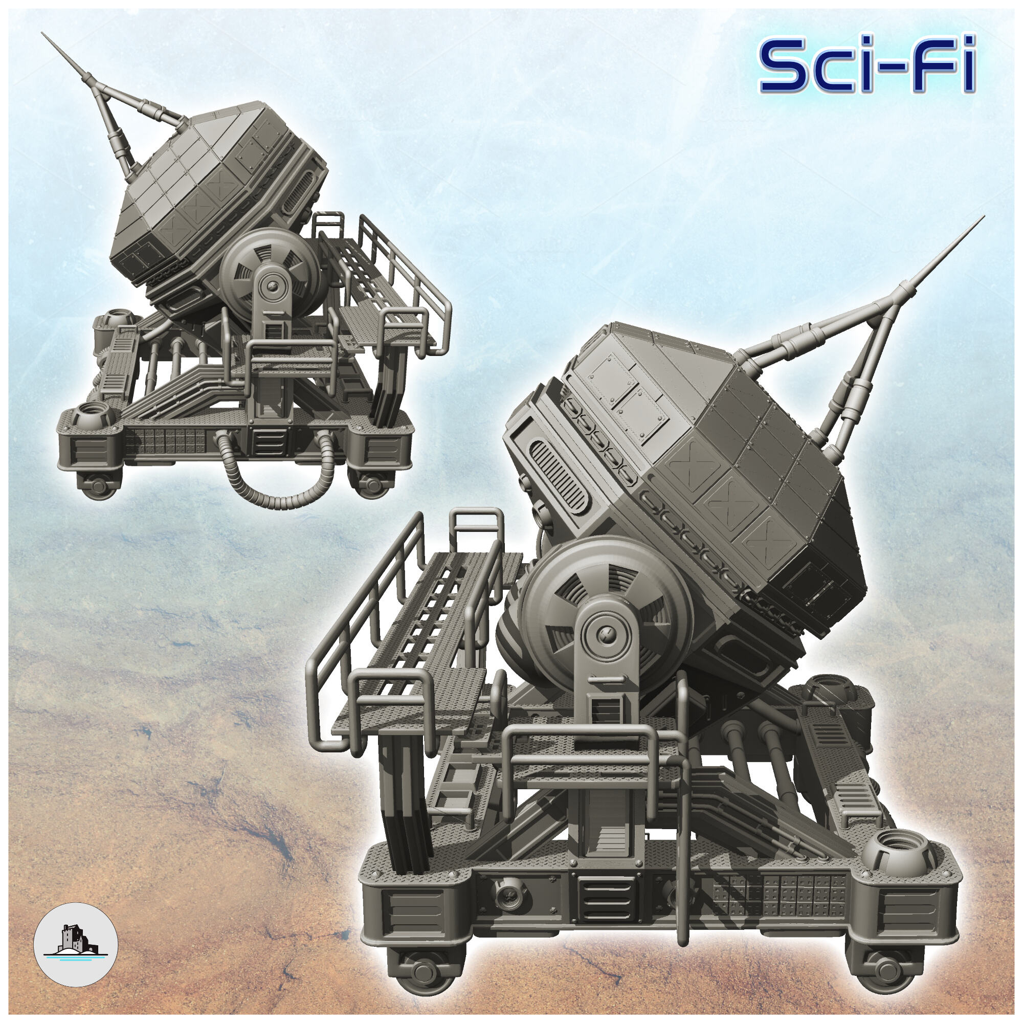 Large space antenna - Terrain Scifi Science fiction SF