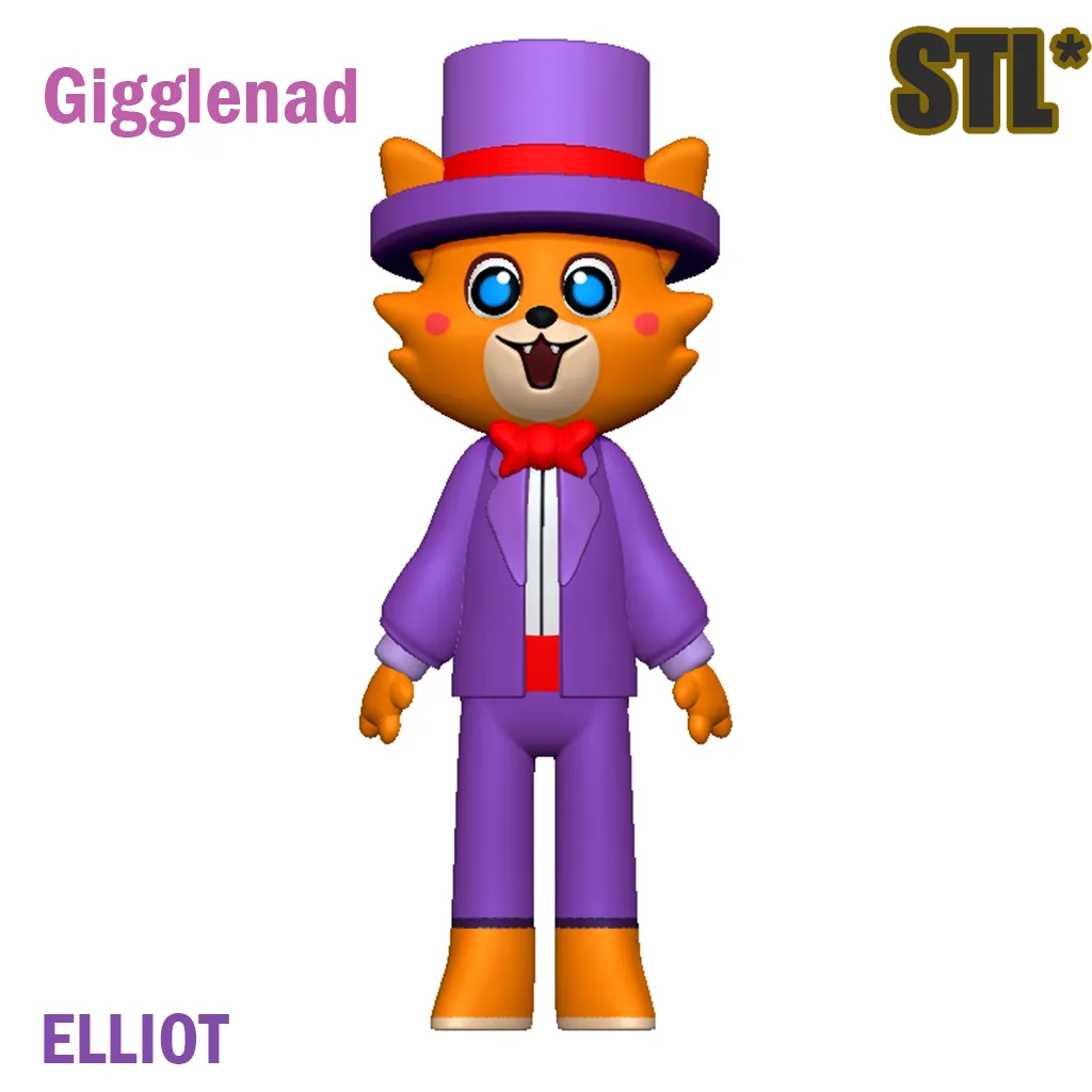 Giggleland Elliot STL 3D Model Character Fanart