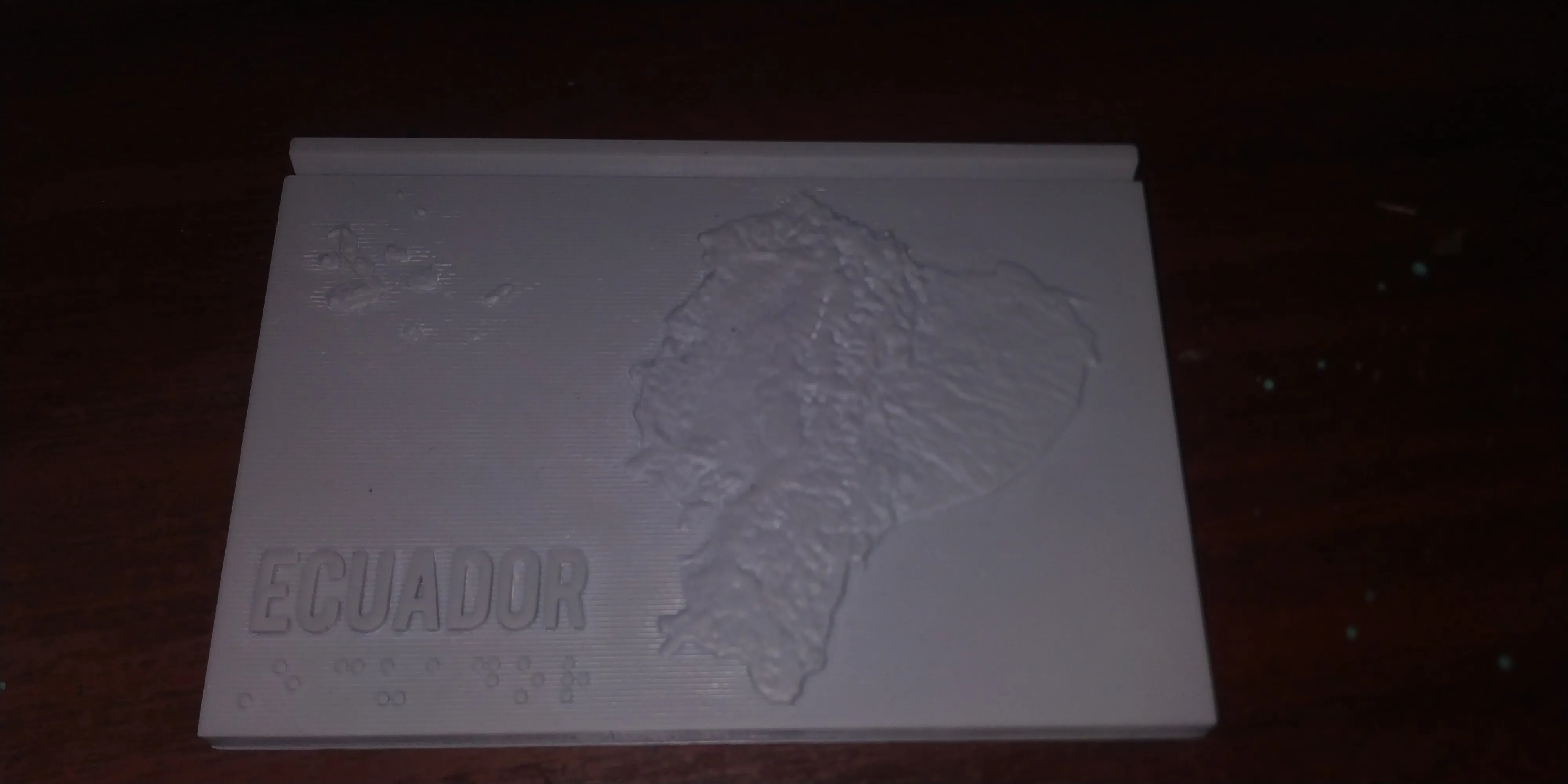 Business card holder with Ecuador Map