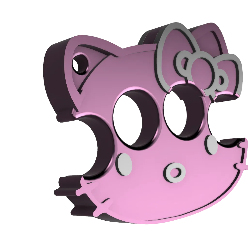 Finger Knuckle Duster Brass Knuckles Hello Kitty stylish