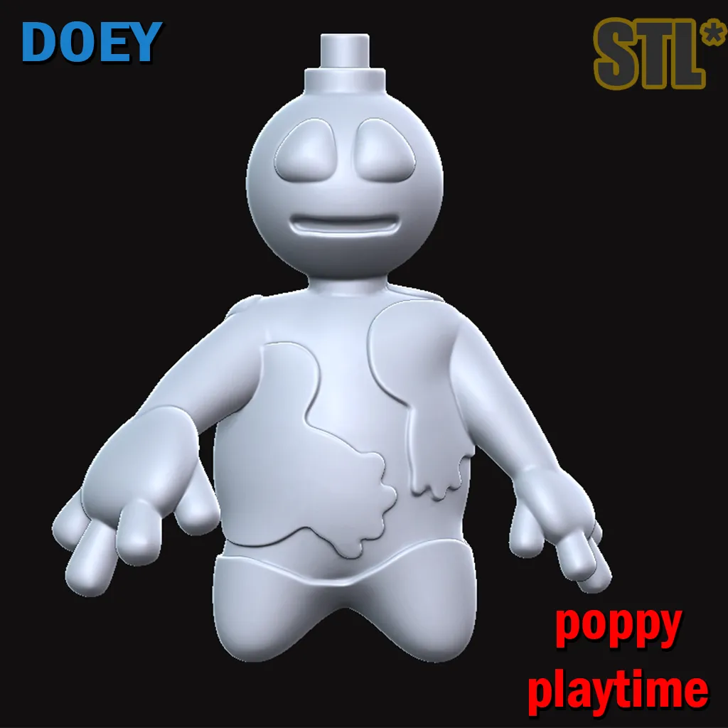 Poppy Playtime Chapter 4 Doey STL 3D Model Character Fanart