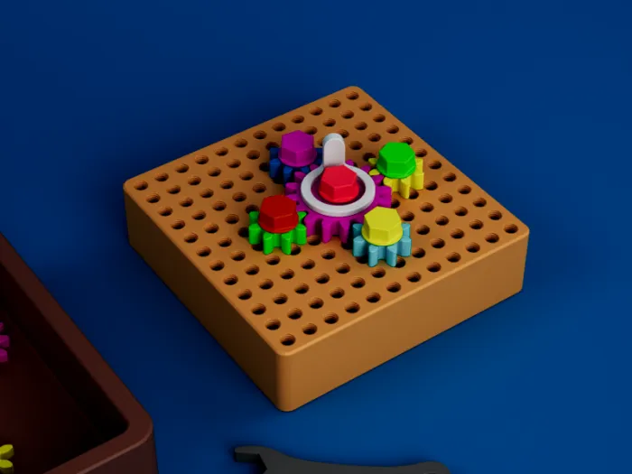 Interactive Gear Fidget Board - Education - PLA - 3D printed product - фото 13