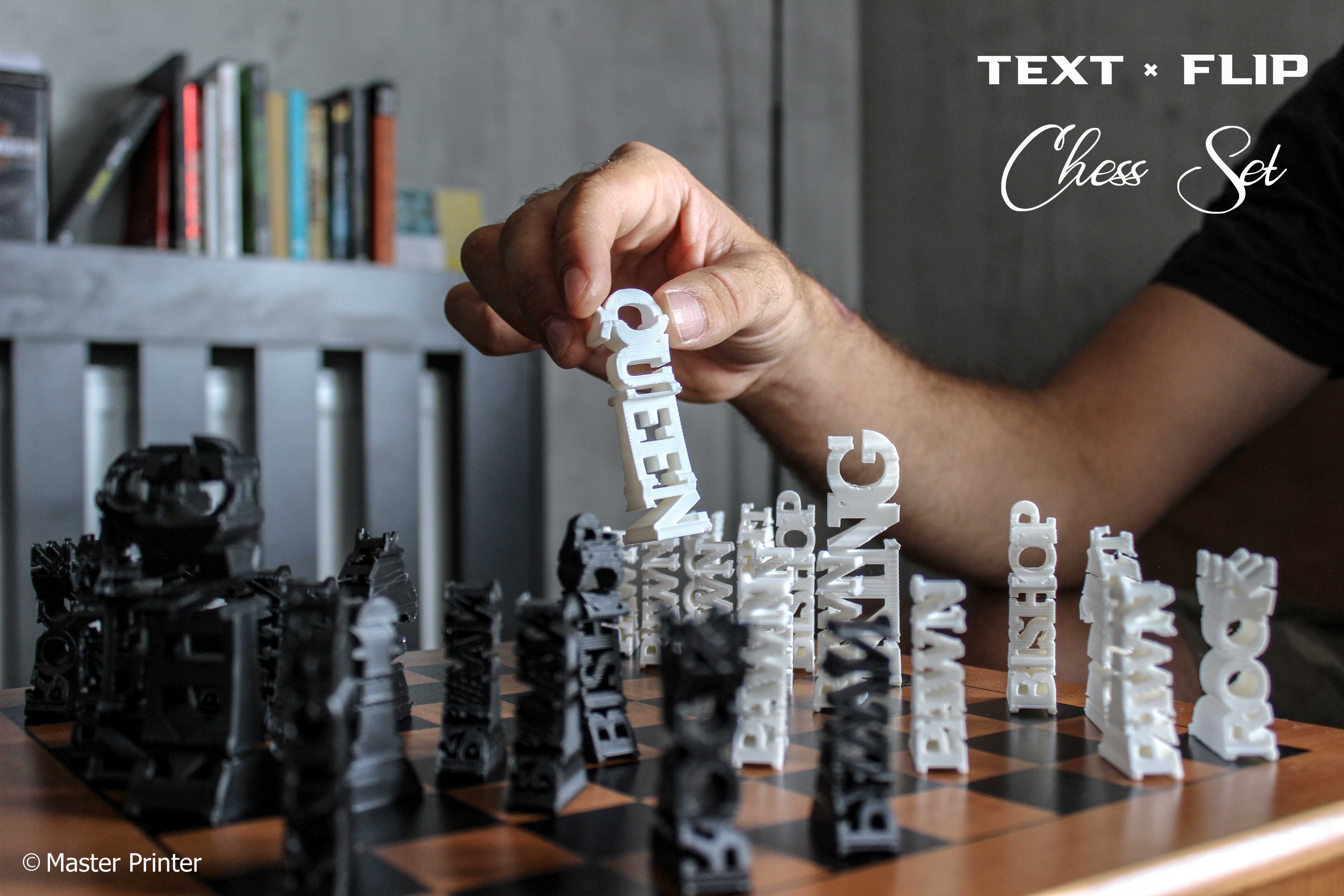 Text Flip - Chess Set, 3D models download