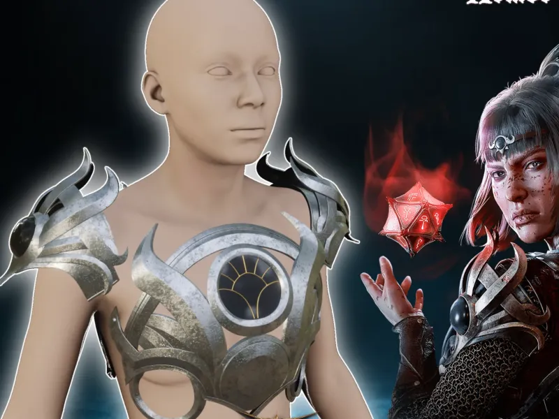 Fantasy Shadowheart Cosplay Armor Baldurs Gate 3