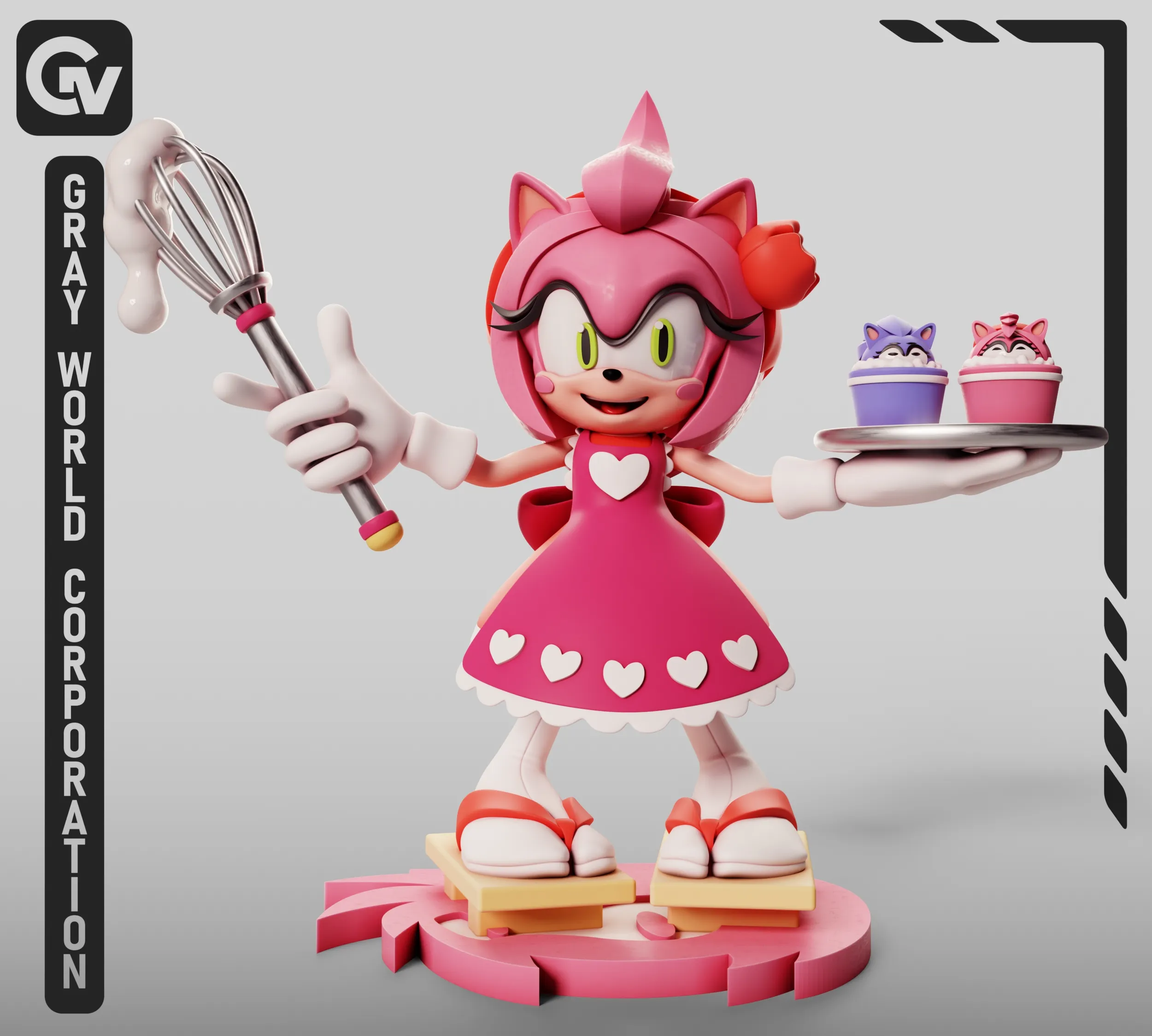 Characters & Creatures STL Download - Amy Rose Confectioner
