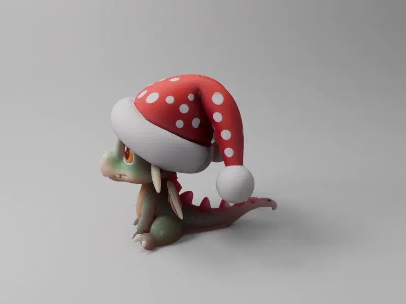 Winter Baby Dragon with big eyes