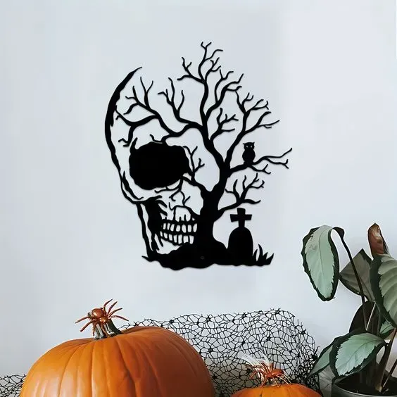 Skull Tree Wall Art-Wall Ornament