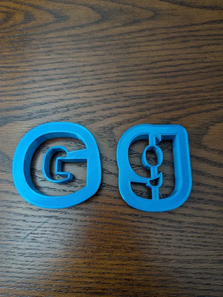 Letter G Alphabet Upper & Lower Case Cookie Cutter