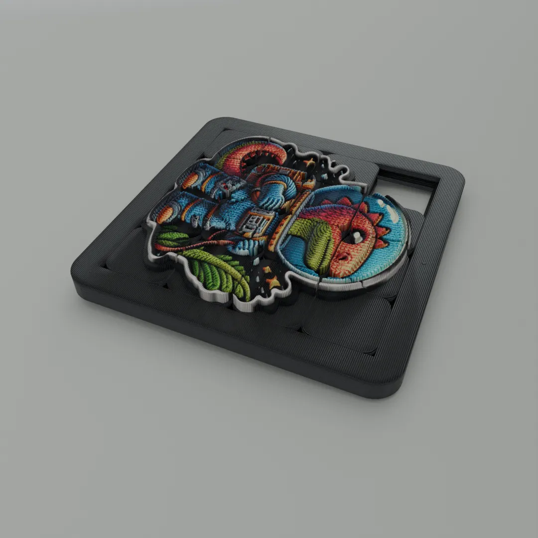 Astrodino the Tactile sliding puzzle in your poket