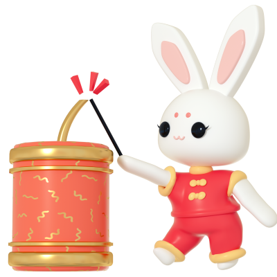 Year of the Rabbit-Set off firecrackers