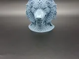 Runic Celtic Knotwork Fantasy Wolf Bust-4