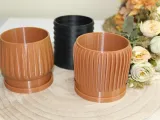Macetero corrugado / Pflanzgefäß geriffelt-2