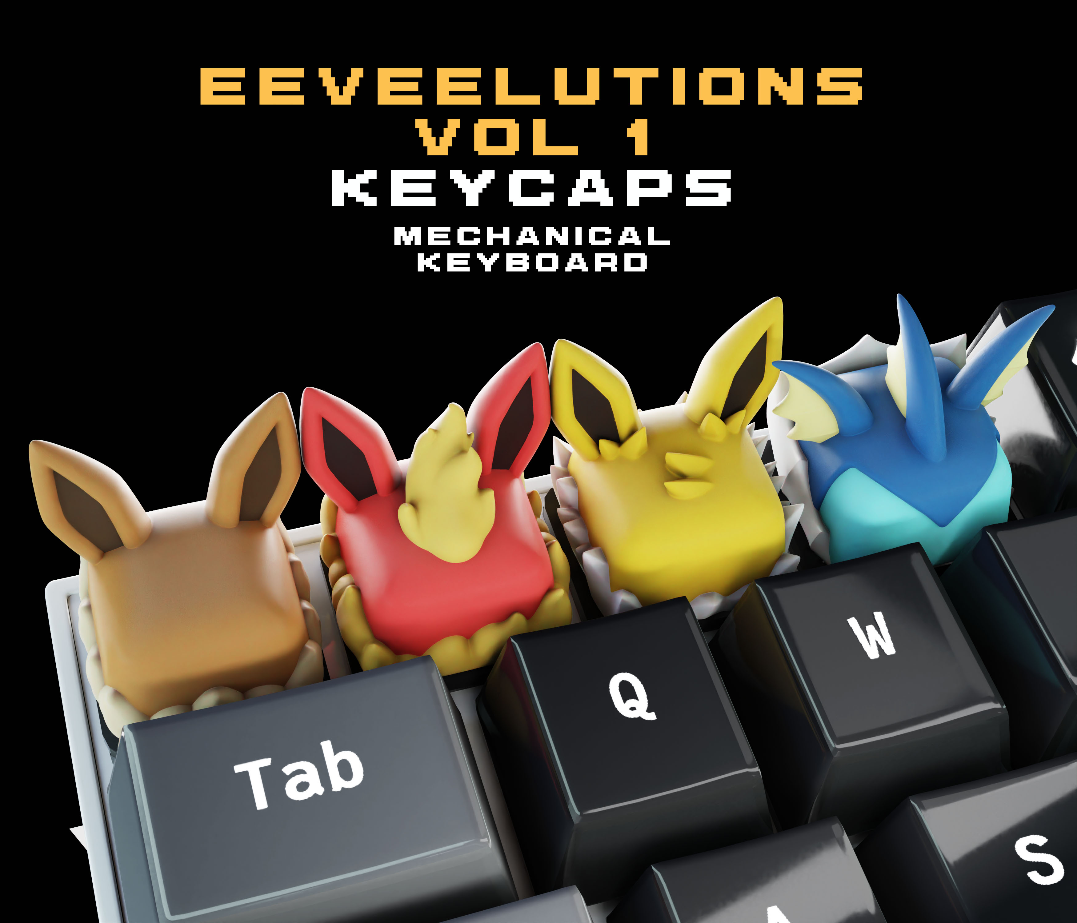 Pokemon - All Eeveelutions 3D model 3D printable