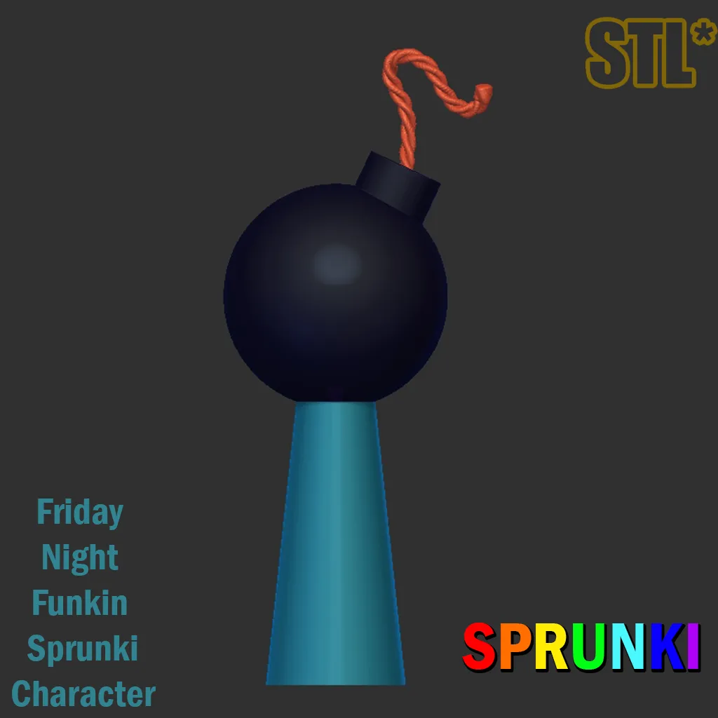 STL Sprunki Incredibox Friday Night Funkin STL 3D Character