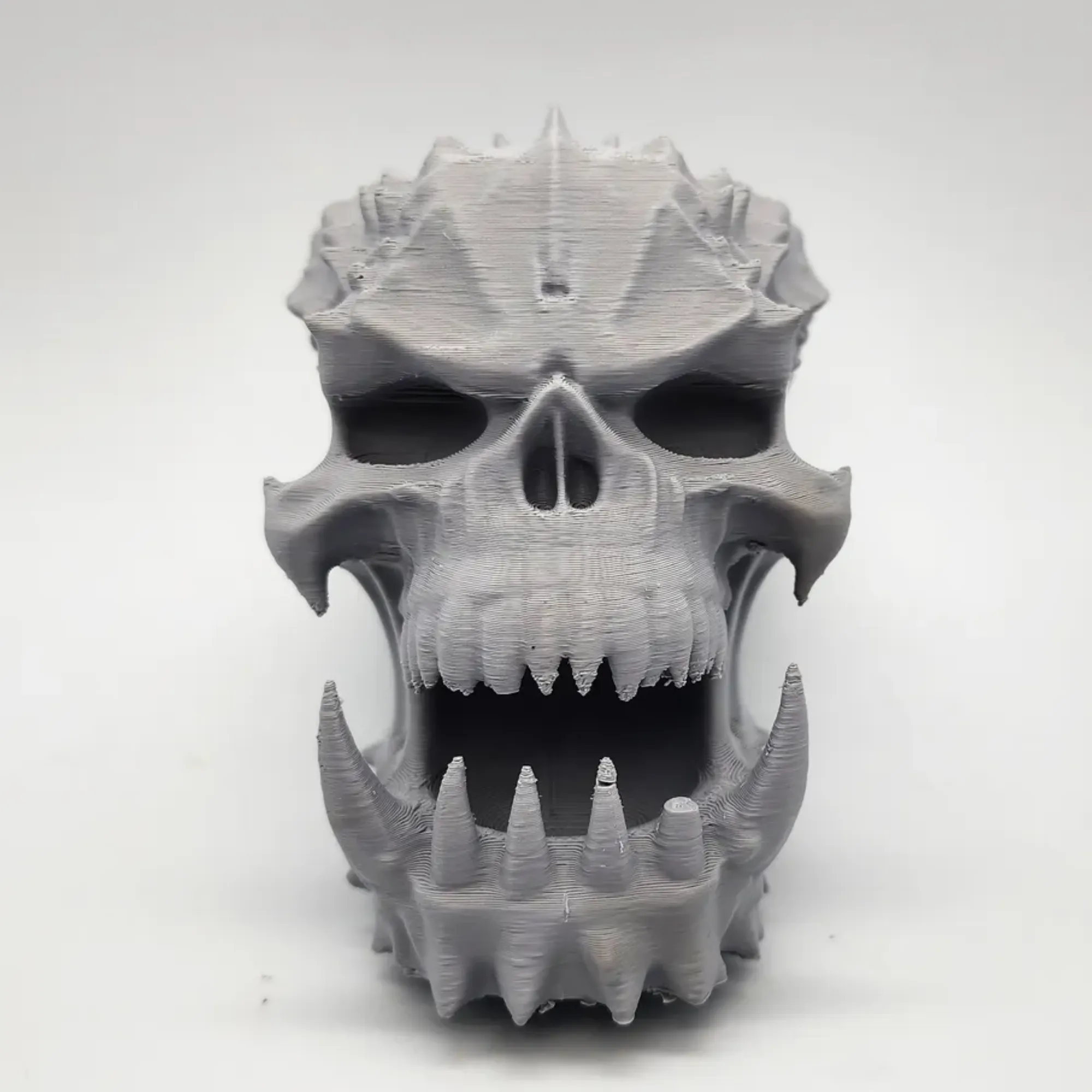 Horned Devils Skull Head 3D Model