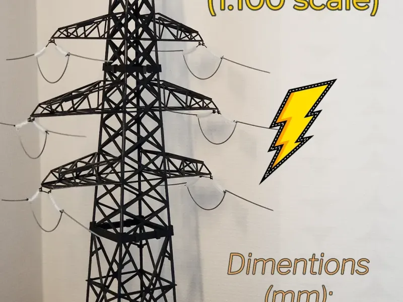 High-Voltage Transmission Tower Model