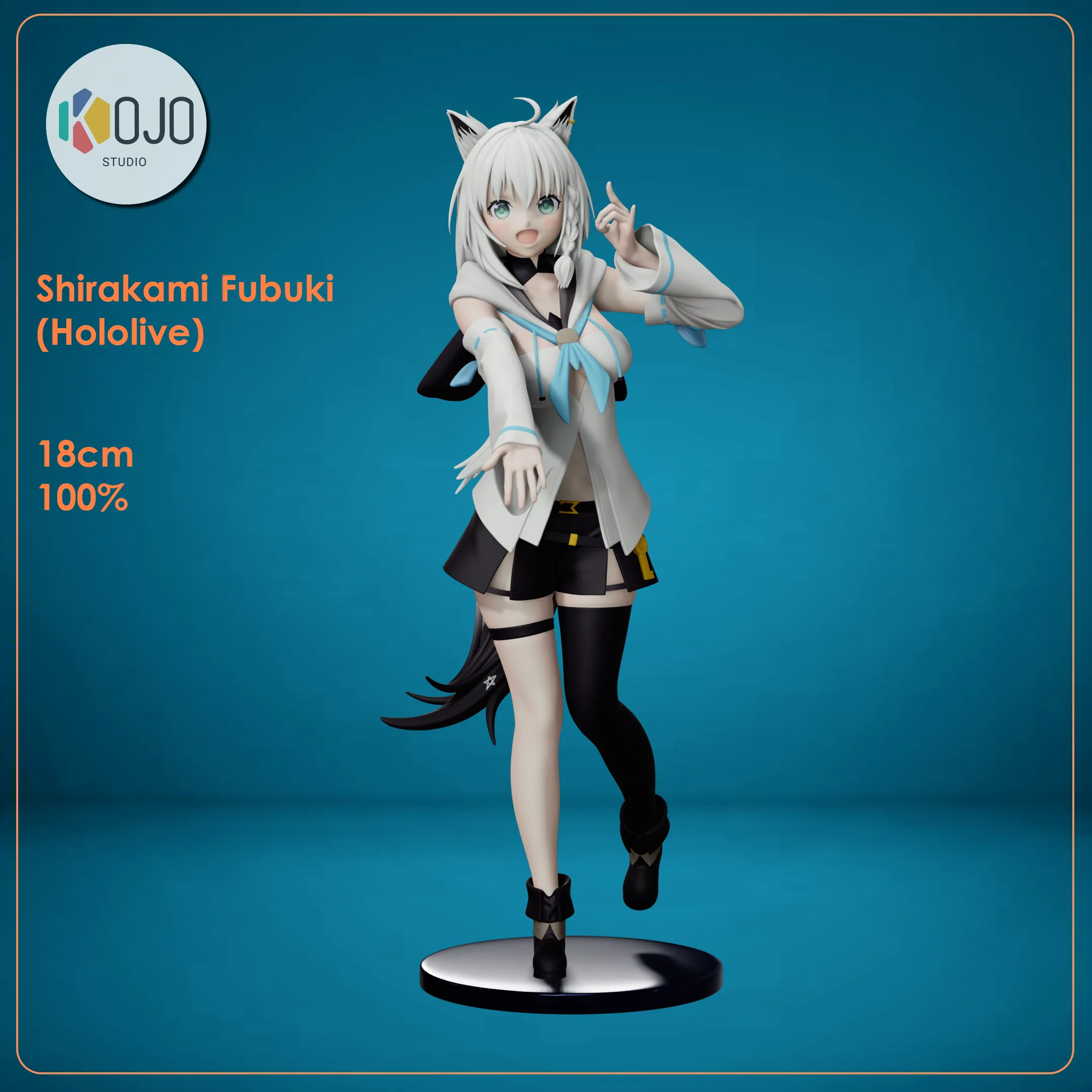 Shirakami Fubuki - Hololive Vtuber Figure for 3D printing