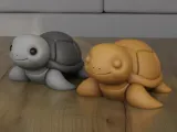 Cute Minimalist Turtle 3D Printable STL Model-3
