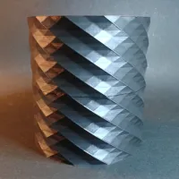 Self Watering Draining Low Poly Spiral Twist Planter Pot-1