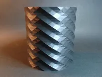 Self Watering Draining Low Poly Spiral Twist Planter Pot-1