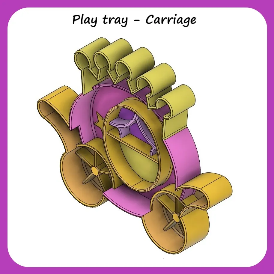 Princess theme: Carriage Sensory Play tray