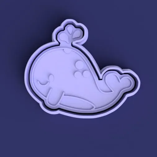 cortante + estampa de ballena / whale cutter + stamp