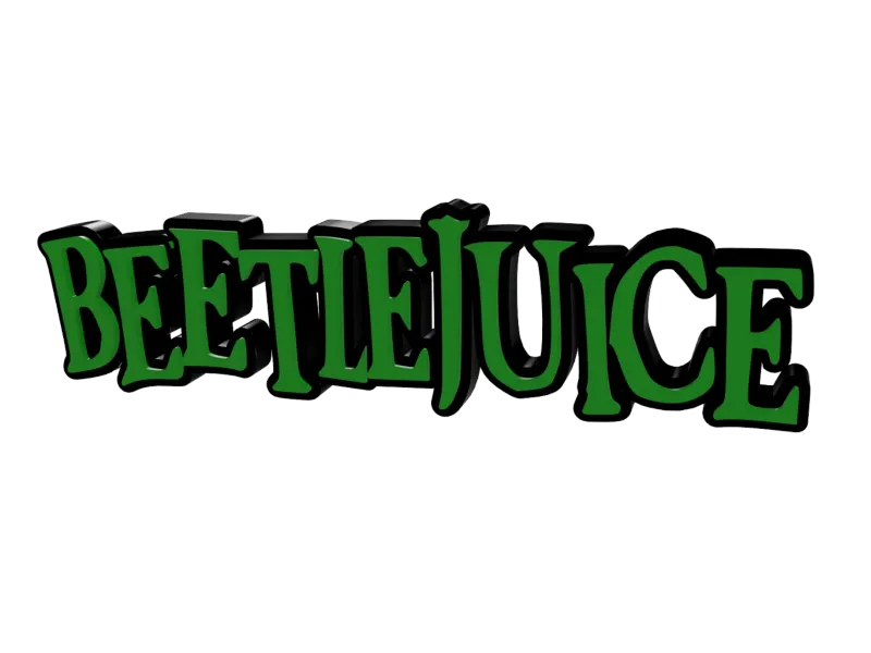 Beetlejuice - 3D Multicolor Sign/Logo