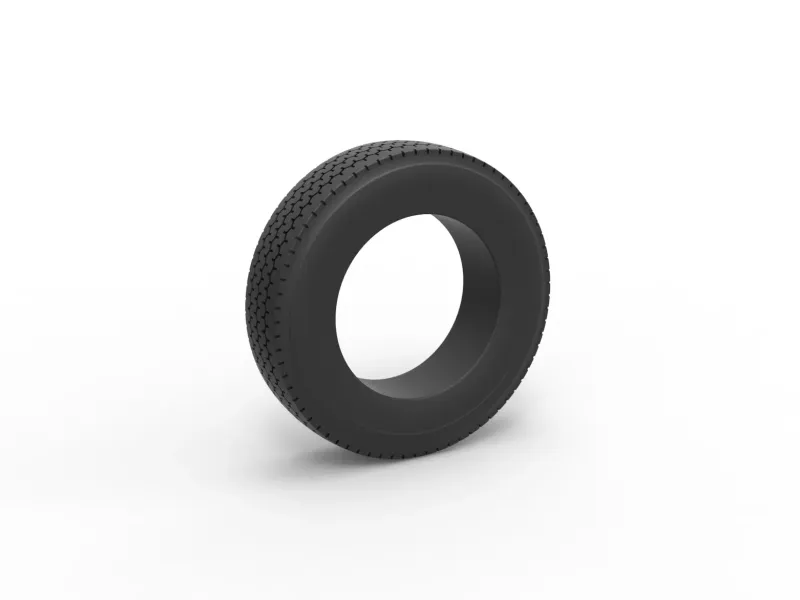Semi truck tire 11 Scale 1:25