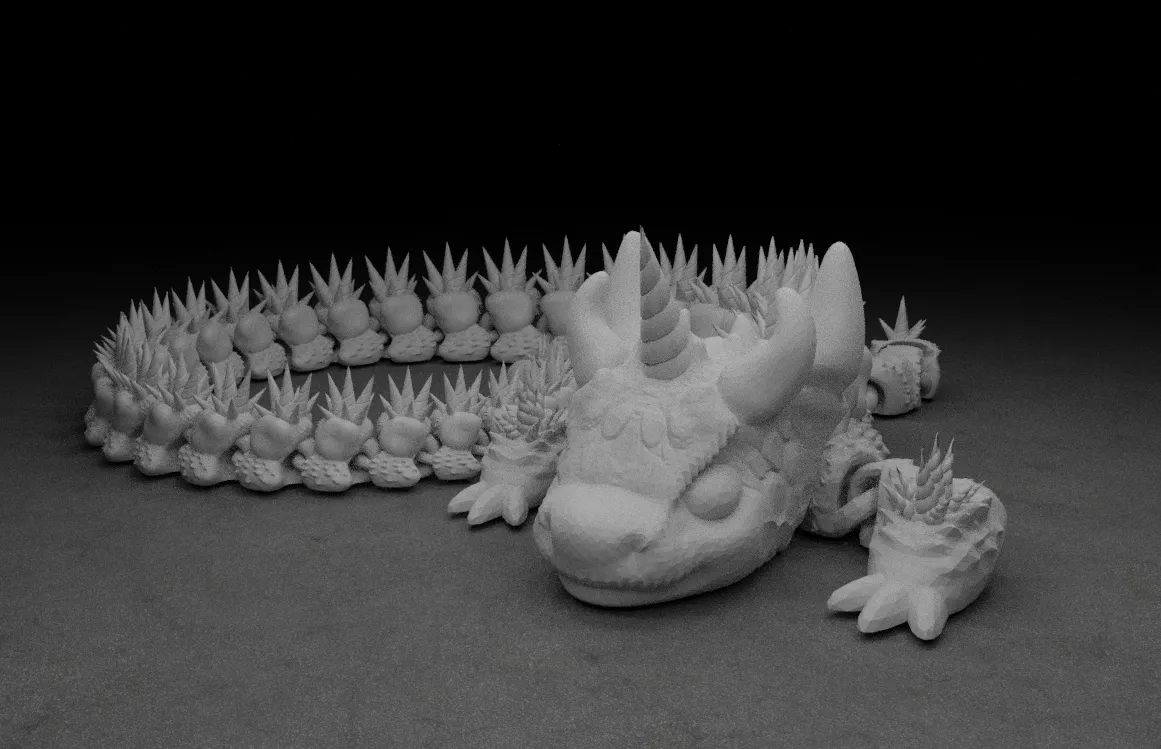 Print in Place Articulated Unicorn Dragon