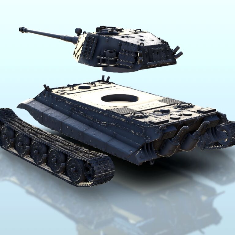 Panzer VI Tiger II - WW2 German Flames of War Bolt Action-4