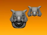 Bone mask - Animal - statue - 3D print-0