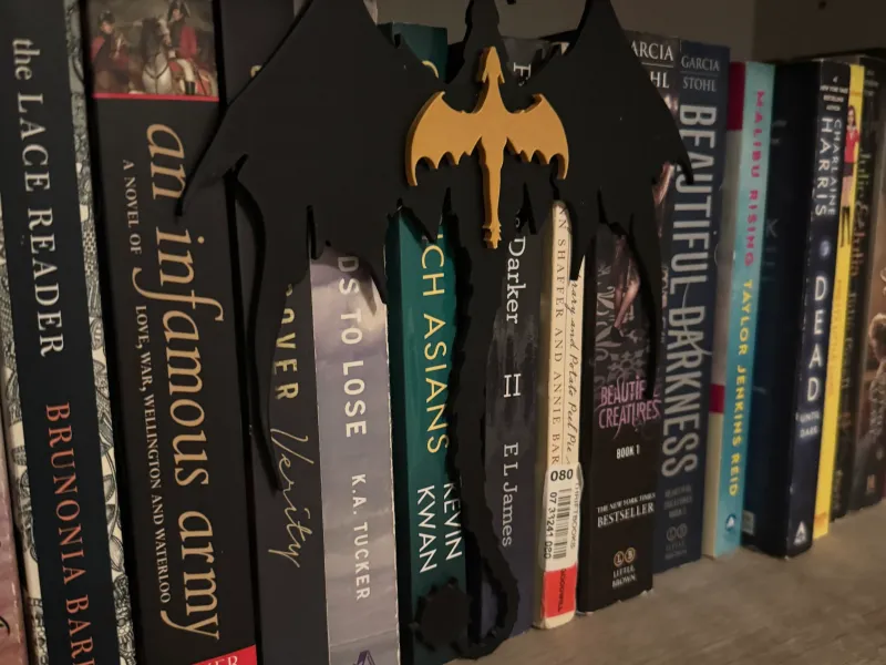 Fourth Wing Dragon Bookshelf Decor