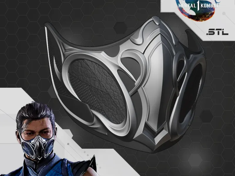 Mortal Kombat 1 MK12 Sub-Zero cosplay mask