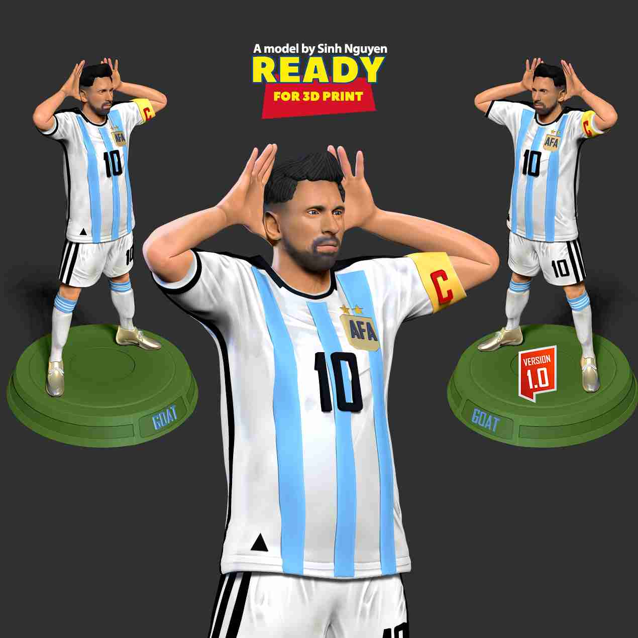 Lionel Messi - World Cup 2022 | 3D models download | Creality Cloud