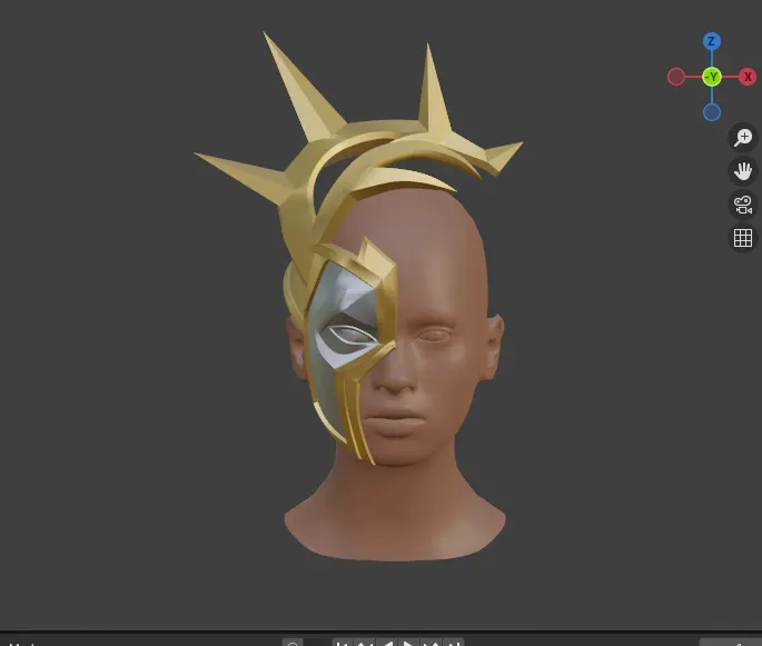 Samira Masque of the Black Rose - Mask (in game version)