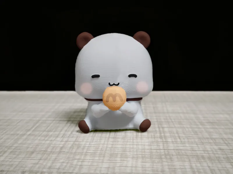 Couple Bear-eat hamburger Yier