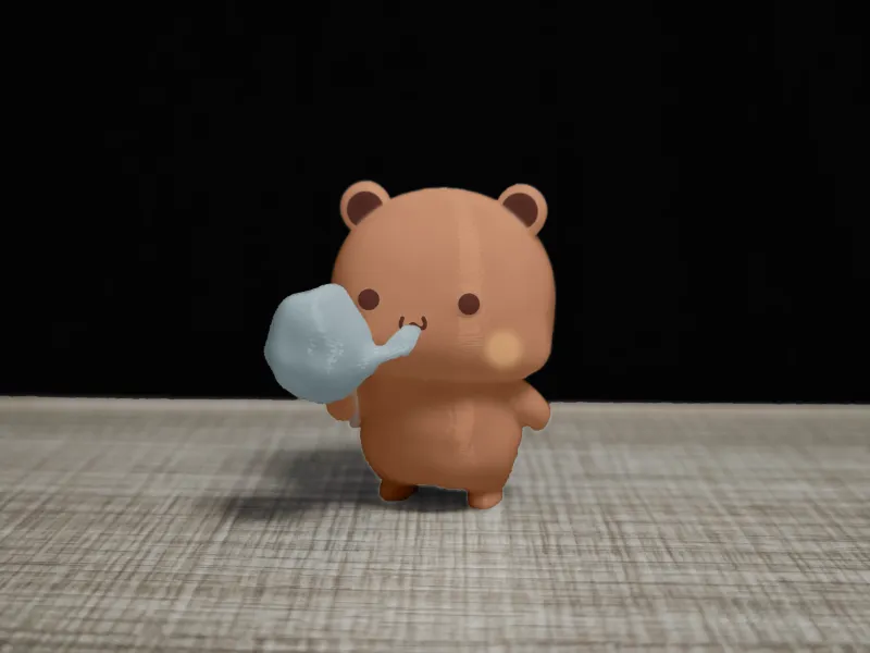 Couple Bear-eat cotton candy_bubu