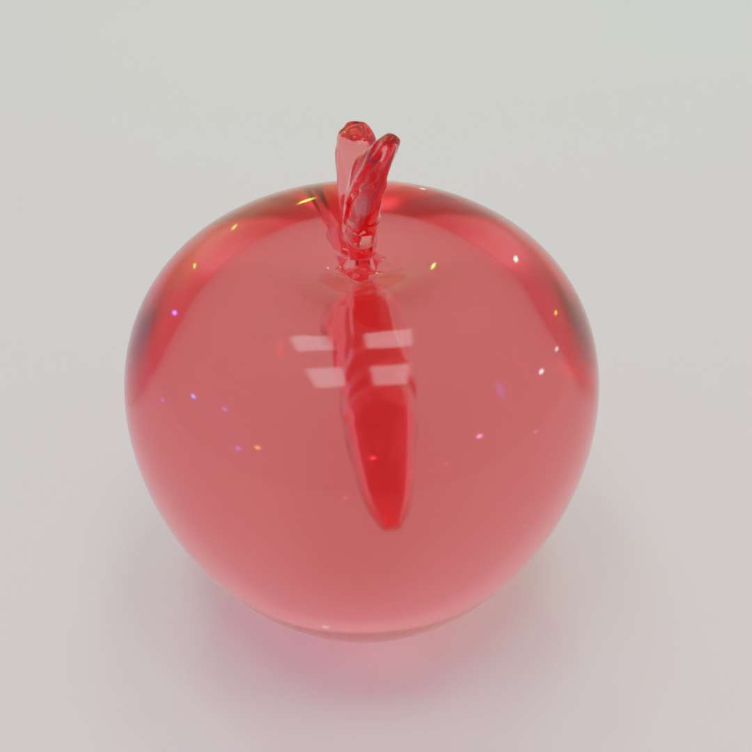 Worm In An Apple (Clear Resin Print Only)-3