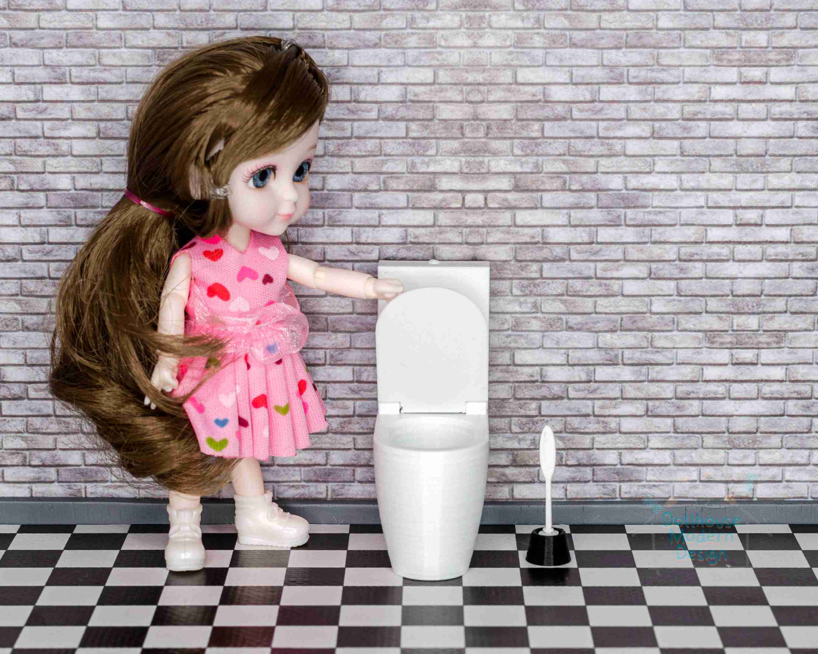 Model Simulation Closestool Miniature Toilet Doll Accessories