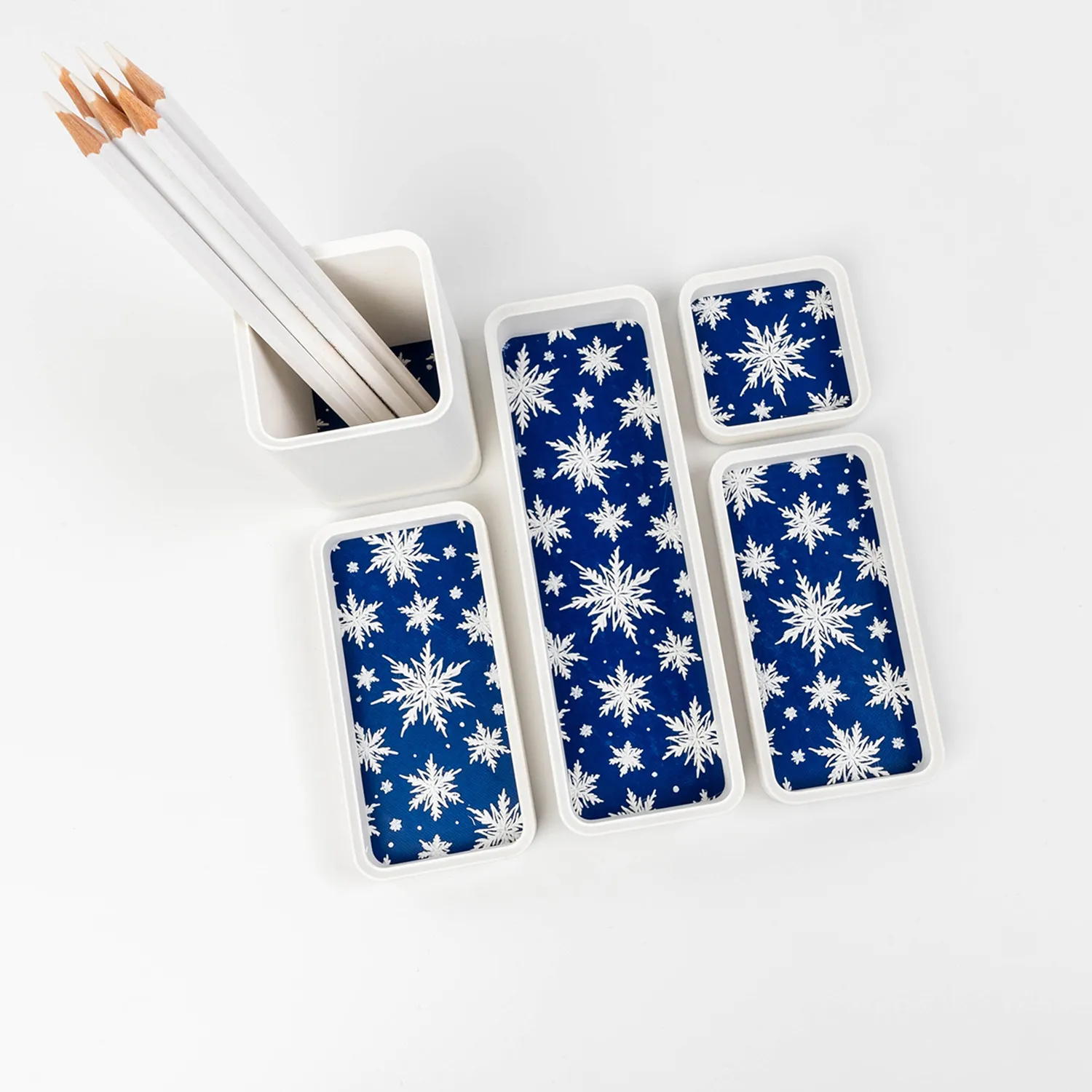 Snowflakes Stackable Trays