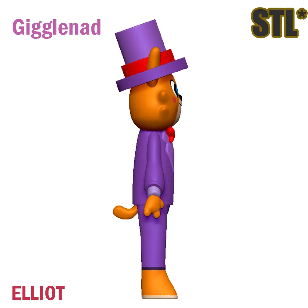 Giggleland Elliot STL 3D Model Character Fanart
