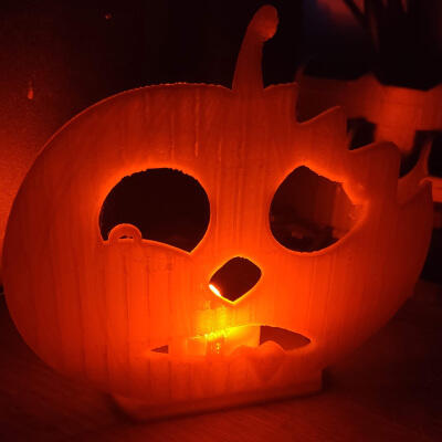 Halloween Head-wound Pumpkin Tealight Window Light 3d model