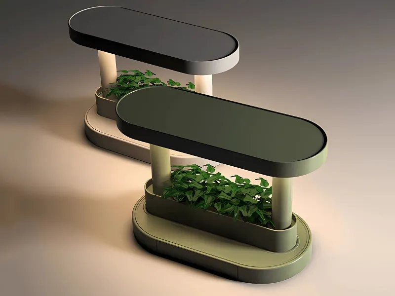 Minimalist desktop plant desk lamp