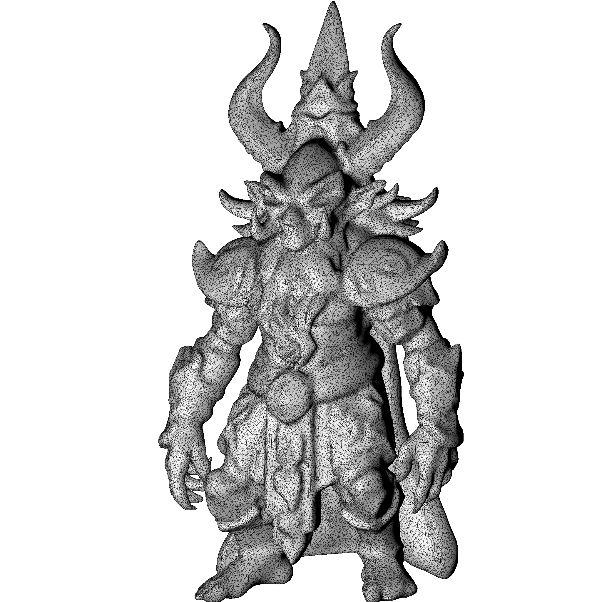 Ancient Demon Guardian Statue